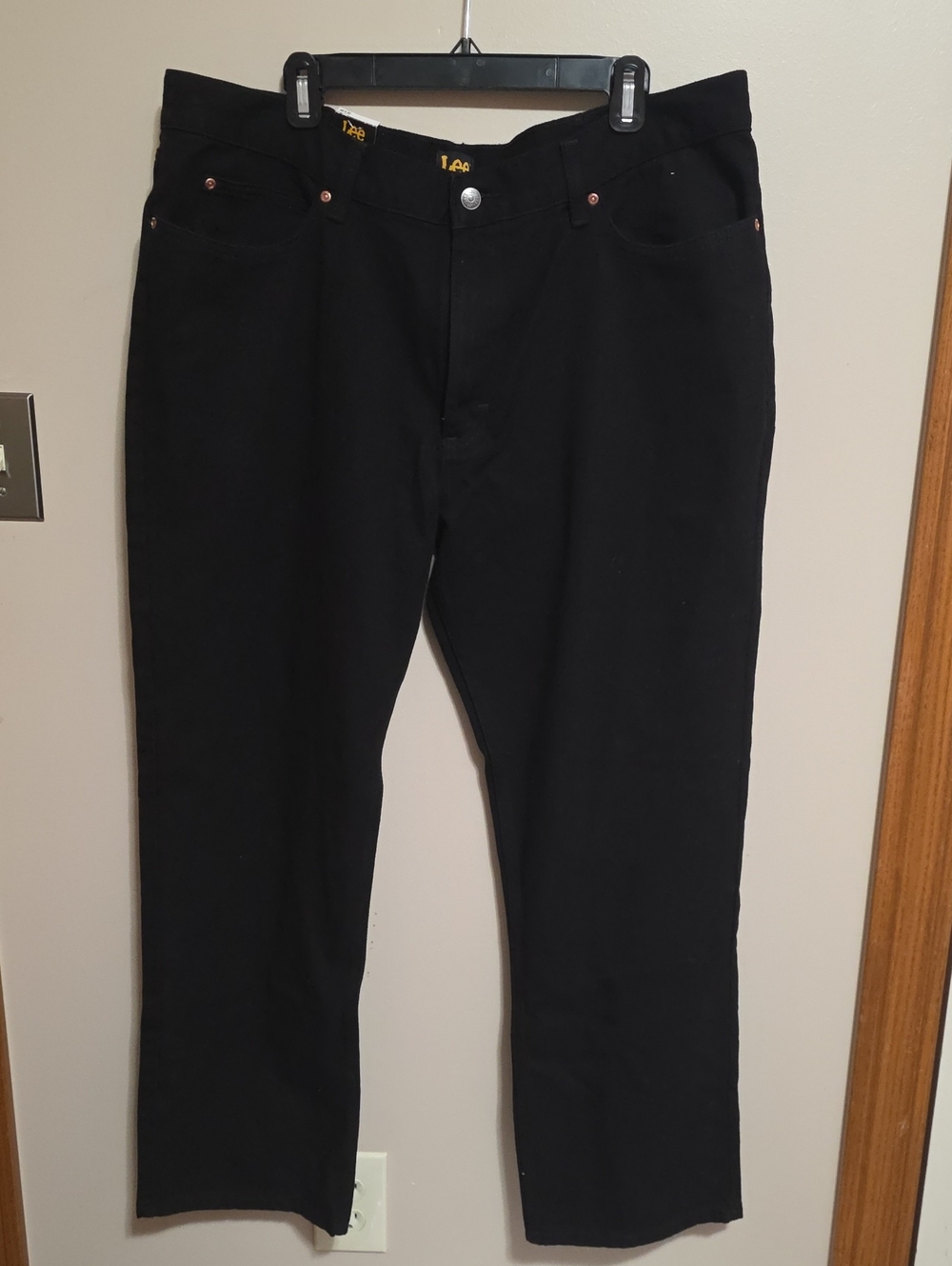 Lee Men's Straight Black Jeans